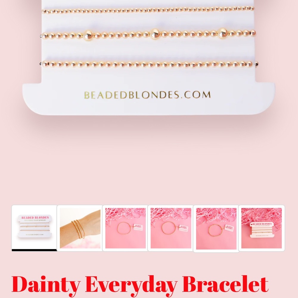 Gold Beaded Bracelet
